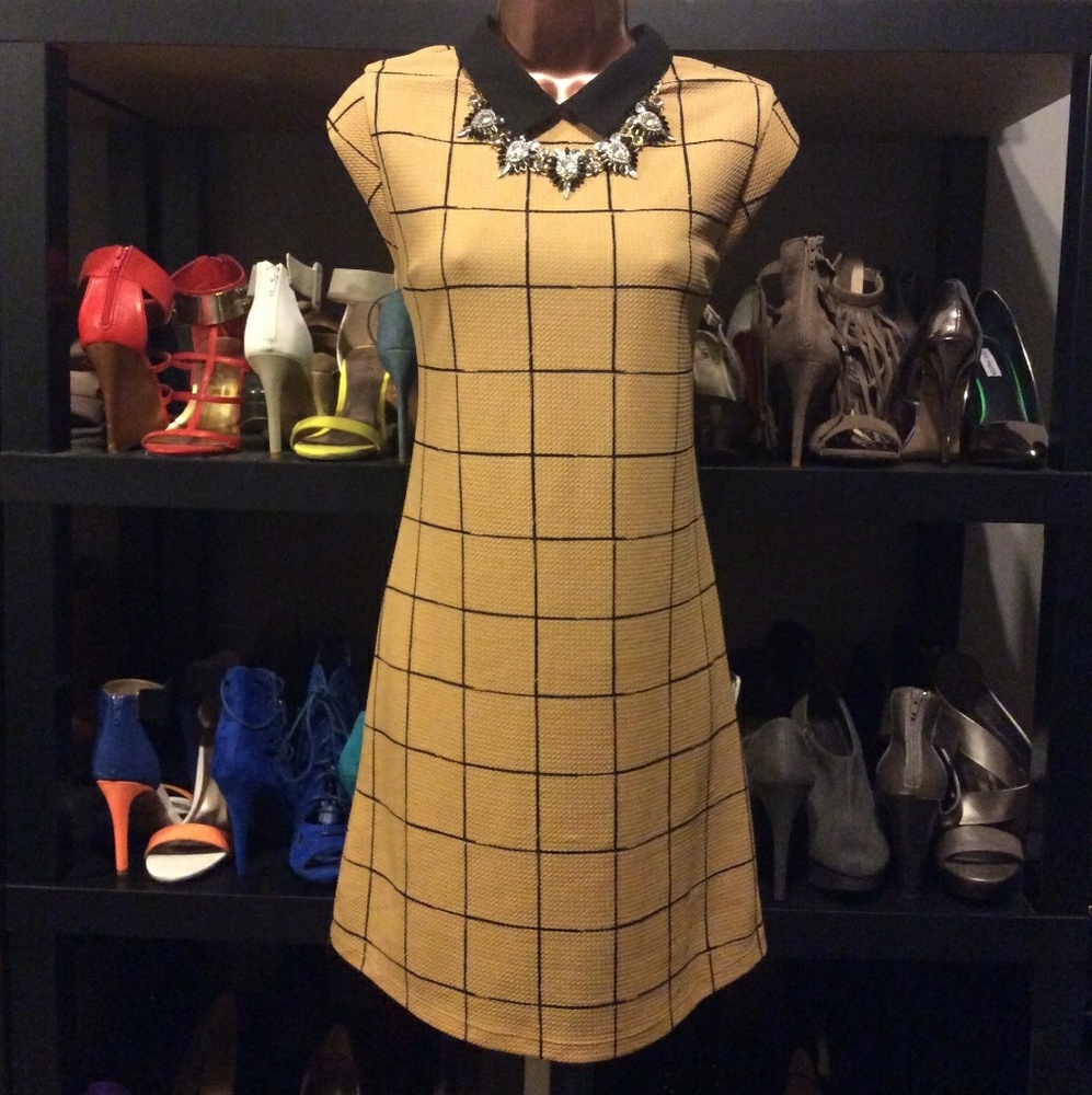 Tan/Black Dress